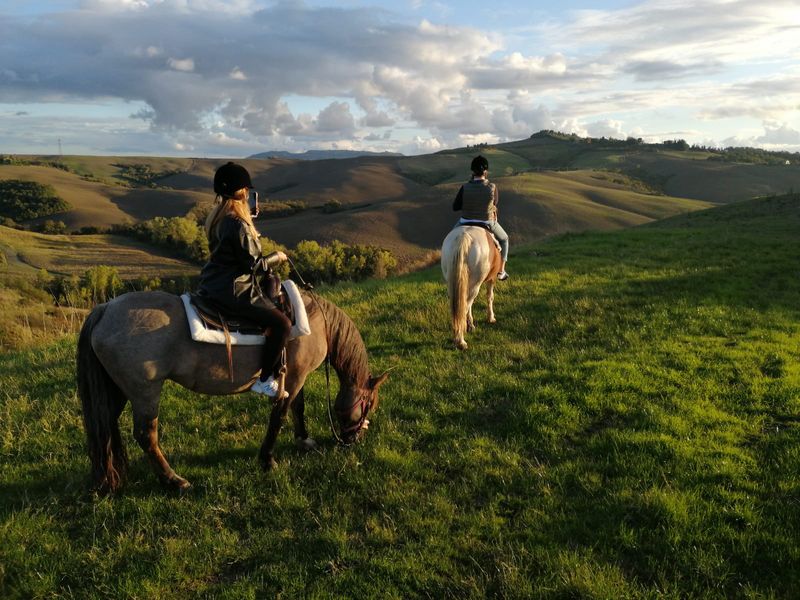 Horseback riding through Chianti countryside
